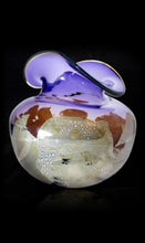 Load image into Gallery viewer, Purple Silver Leaf Vase