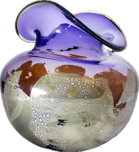 Load image into Gallery viewer, Purple Silver Leaf Vase