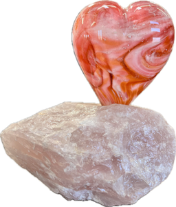 Ash Heart on Quartz Urn