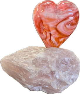 Ash Heart on Quartz Urn