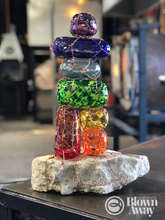 Load image into Gallery viewer, Chakra Inukshuk On A Rock
